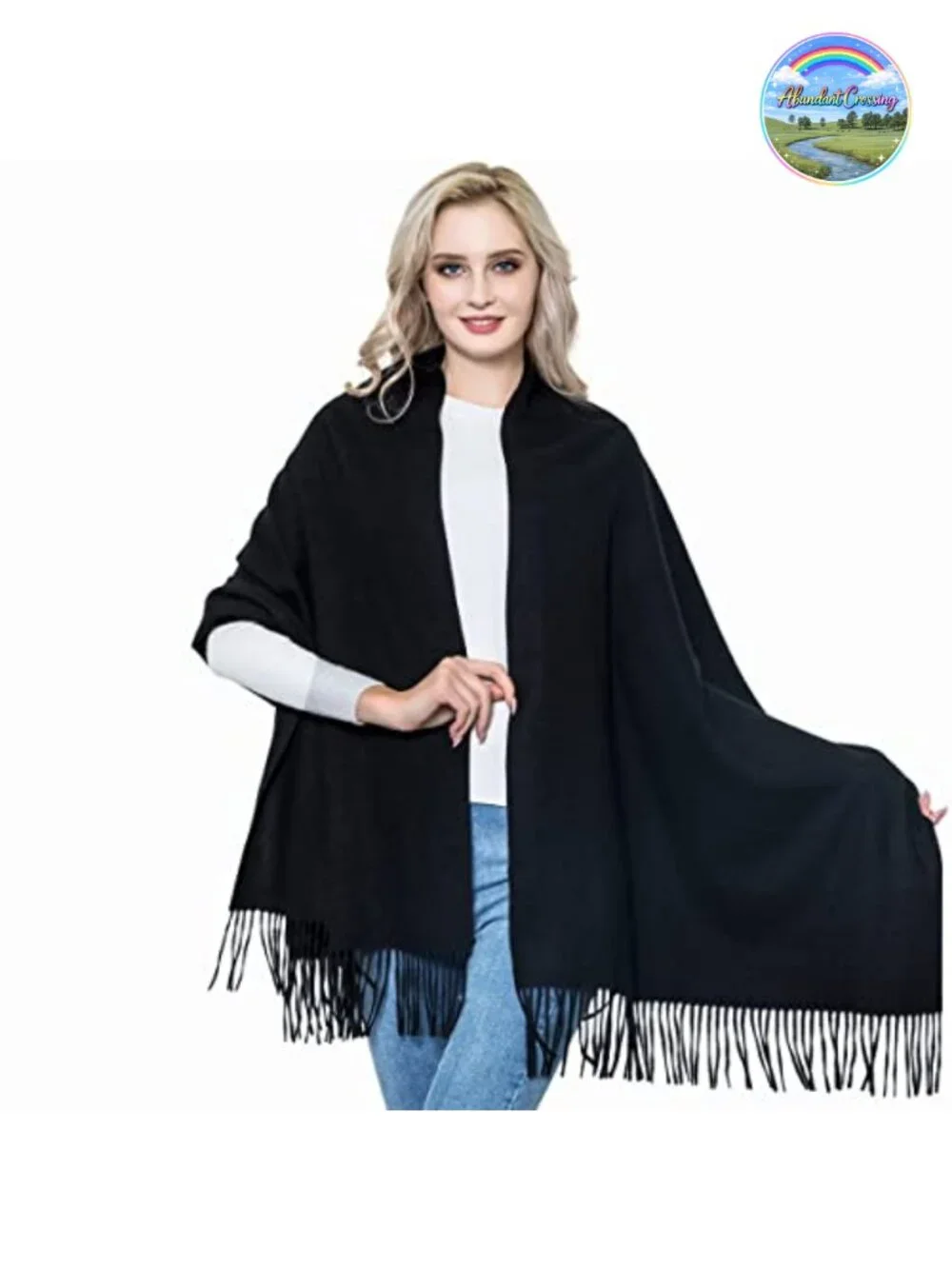 Wool Pashmina Shawl Wrap - Super Soft Warm Women's Scarf Wedding Formal Evening
